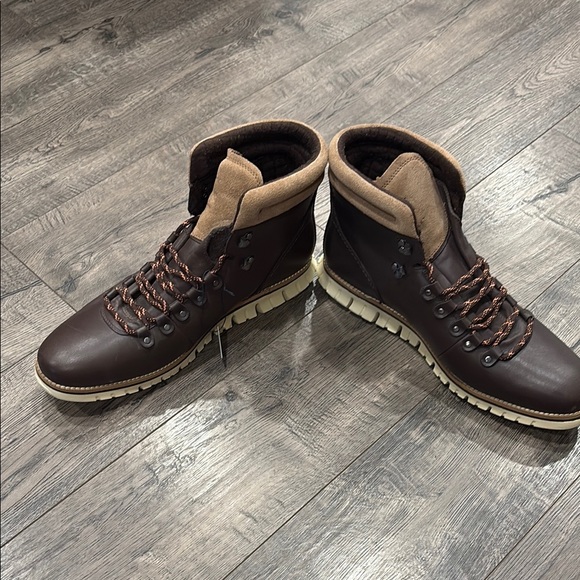 Cole Haan Men\'s Dark Brown Leather Hiking Boots main image 4